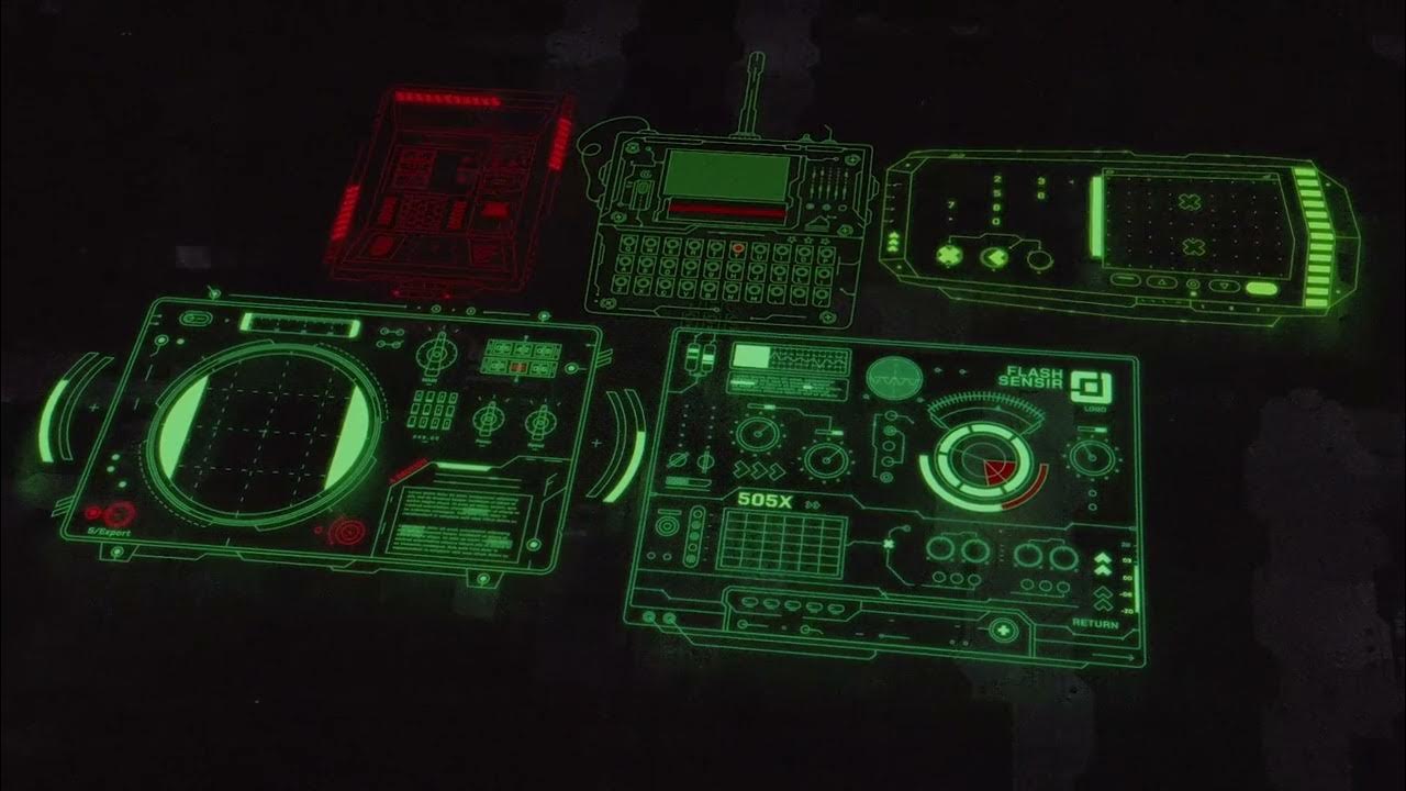 Fake hacker background screen with strange sound effects