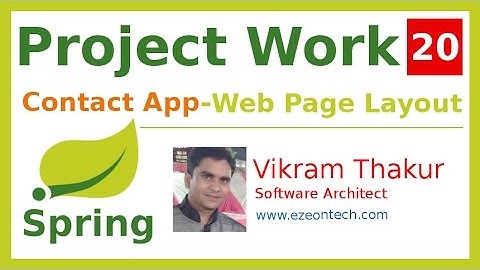20-Spring MVC - Project Work | Web Page Layout, HTML(Contact App)- By eZeon
