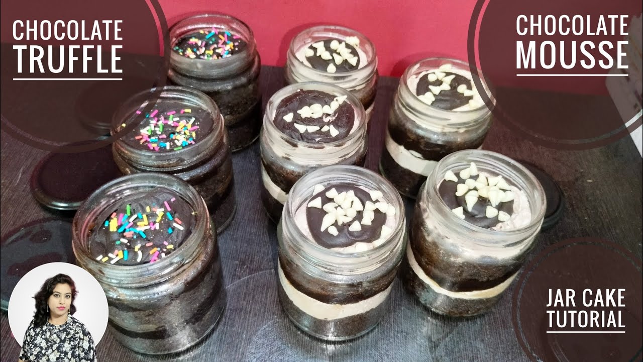 Chocolate Mousse and Truffle Jar Cake Tutorial Jar Cake Recipe by