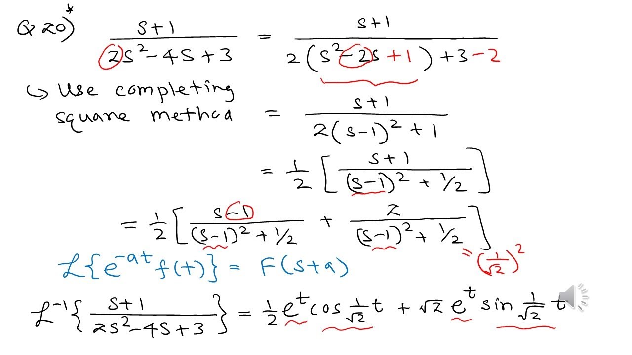 Special Partial Fractions Tricks for Laplace Transform Method | 20 ...