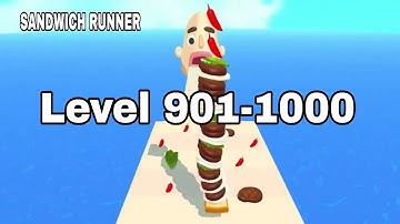 Sandwich Runner SpeedRun Gameplay Levels 901–1000 | Ultra Fast Mobile Walkthrough | Android & iOS