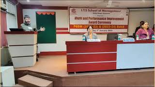 Shri Arpit Chadha, Vice Chairman, I.T.S - The Education Group addressing PGDM Students at I.T.S GZB