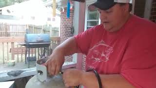 How to convert a camp stove from 1 lb bottle to a 20 lb propane tank.