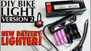 MAKE your own SUPER BRIGHT Mountain Bike Light! // DIY Bike Light Version 2 // All New Battery Pack!