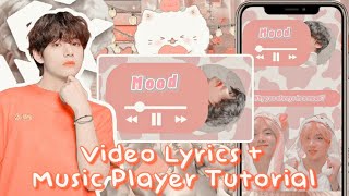 ✧˚꒰ cute lyrics video + music player tutorial with "mood" song — capcut ˚ˑ༄ · screenshot 4