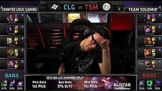 Counter Logic Gaming vs team Solomid | S4 NA LCS Summer split 2014 W2D1 | CLG vs TSM G1