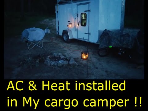 AC and Heat installed in my 6x12 cargo camper conversion