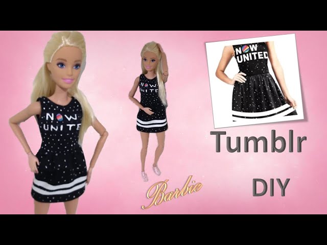 Roupa Tumblr Para Barbie, DIY, Como Fazer Roupa Para Barbie