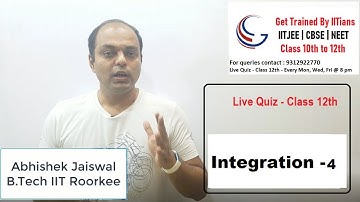 Live Quiz - 37 | Indefinite Integration - 4 | By Abhishek Jaiswal (B.Tech IIT Roorkee)