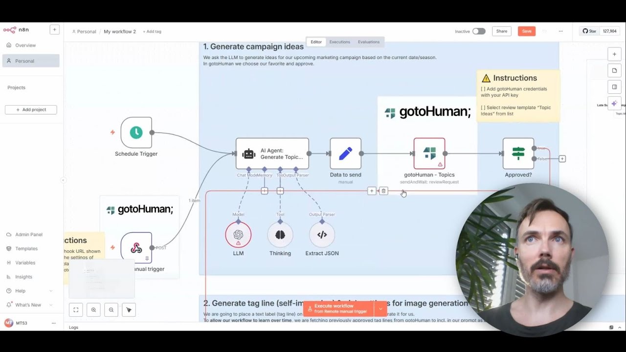 n8n + gotoHuman: Create AI promo videos for social media with human ...