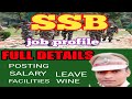 ssb job full details/ssb job kasi h /job profile/ssc gd2018 ssc cpo/ssb best force /promotion/leave,
