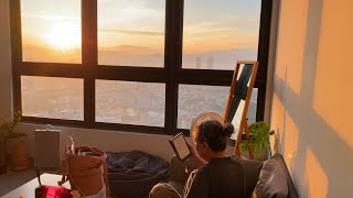 Read Silently With Me (with the Kuala Lumpur sunrise) - The Thursday Murder Club by Richard Osman