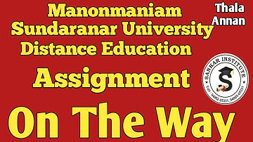 ⭐Assignment Update🏫Manonmaniam Sundaranar University Distance Education 📢 Dec 2025 Exam🎓@Thalaannan