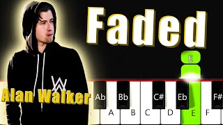 Alan Walker - Faded | Easy PIANO TUTORIAL