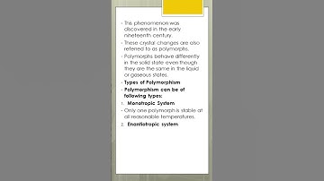 EXPLORING POLYMORPHISM IN CHEMISTRY   A QUICK OVERVIEW #chemistry #polymorphism #polymorph