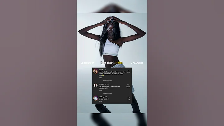 Black model for LE SSERAFIM recieves racist comments from K-pop stans #kpop #shorts #lesserafim