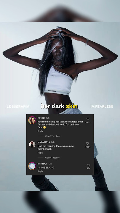 Black model for LE SSERAFIM recieves racist comments from K-pop stans #kpop #shorts #lesserafim
