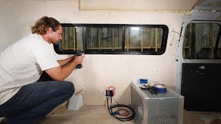 Camper Van Remodel pt. 4 - Insulation, Plywood, and Windows