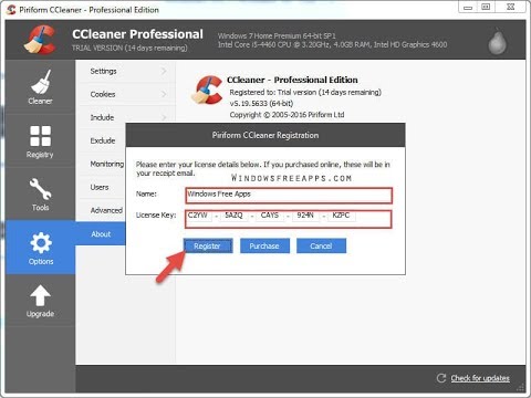 serial for ccleaner pro