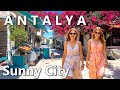 Antalya Downtown Sunny City Walking Tour Turkey 4K🇹🇷
