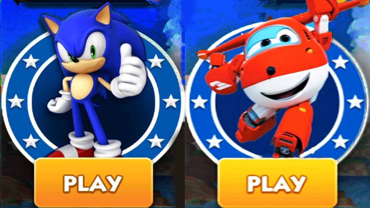 Sonic Dash vs Super Wings : Jett Run - Sonic vs All Bosses Zazz Eggman Gameplay