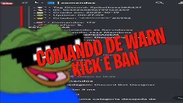 COMANDO DE KICK BAN E WARN - BOT DESIGNER DISCORD
