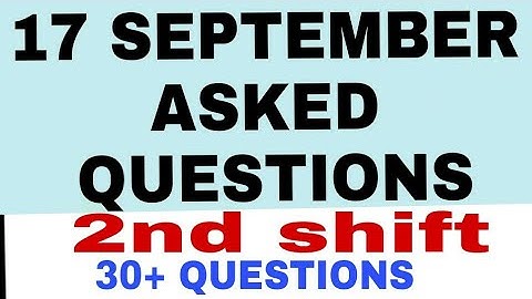 Railway group D 2nd shift 17 September 2018 questions