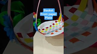 how to make basket from paper plate | origami basket | diy fruit basket #origami #shorts #diy
