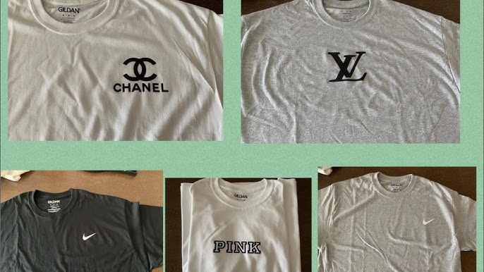 Inspired by Chanel T-shirt  Chanel t shirt, Chanel shirt, Vinyl