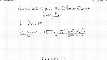 Construct and simplify the difference quotient for fx is the square root of x