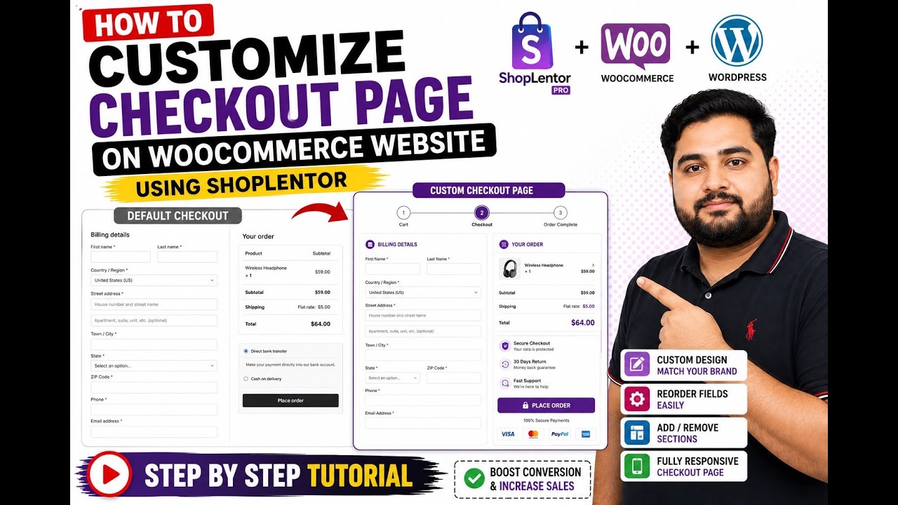 How to customize checkout page on woocommerce website wordpress ...