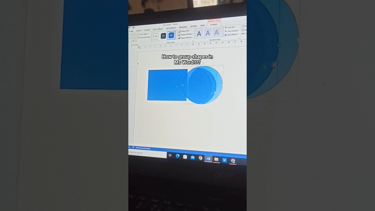 How to group shapes in Ms Word??? #CharlzArts #msword #mswordtutorial #foryoupage #fyp