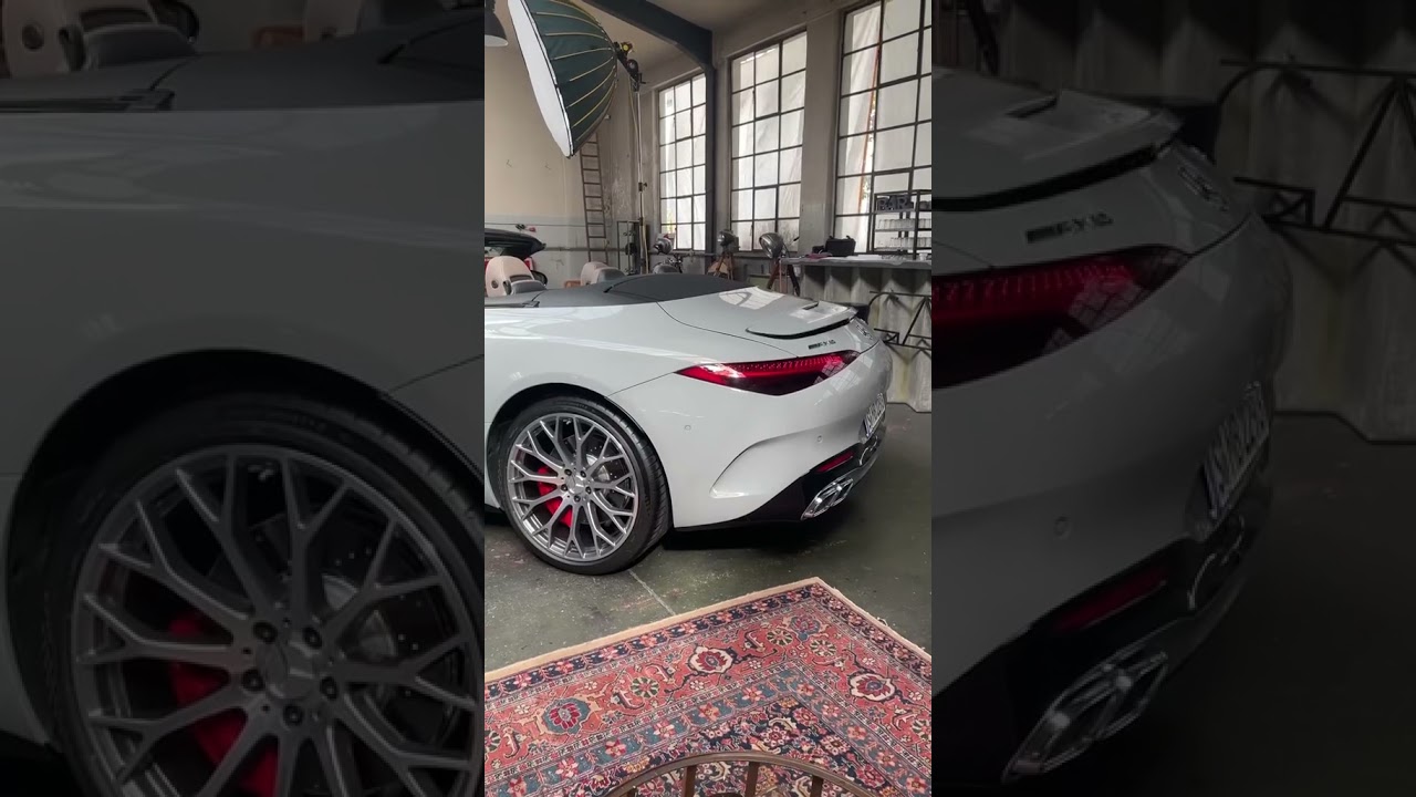 Mercedes Benz AMG SL55 Rear Wing Transformation. 