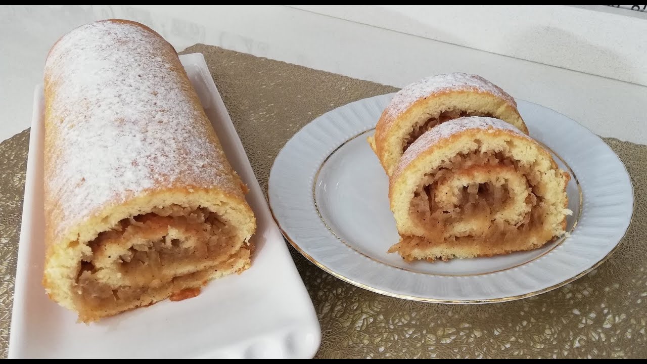 KIRILMAYAN ELMALI RULO PASTASI TARİFİ👌ELMALI RULO PASTA👍 https//www