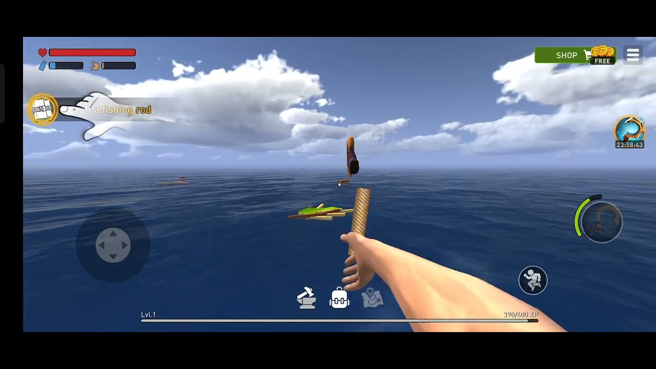 Gameplay of raft survival Ocean nomad 😉 - YouTube