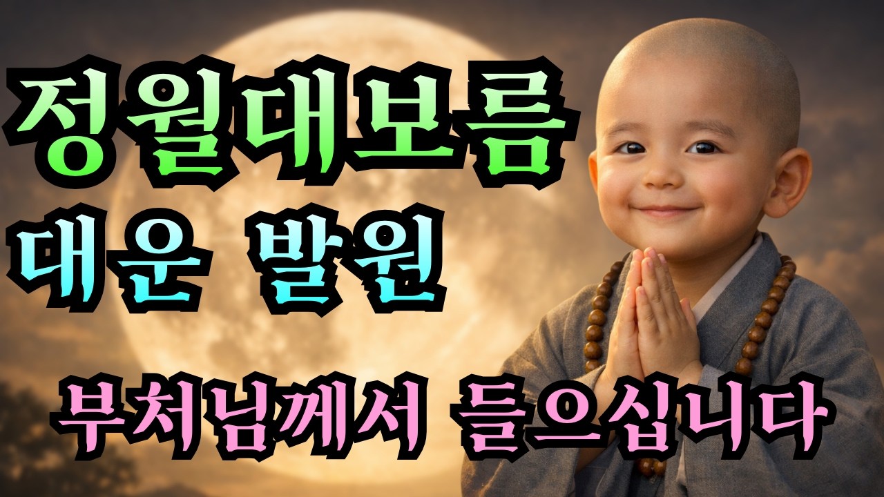 정월 대보름 만월 대운 발원 🙏 듣는 순간 대운이 크게 움직입니다 #정월대보름 #대운 #보름달기도 #불교음악