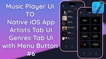 #6 Music Player App Artists & Genres Tab UI with MVVM | Context Menu Buttons | Swift UI Native iOS