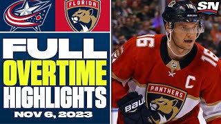 Columbus Blue Jackets at Florida Panthers | FULL Overtime Highlights