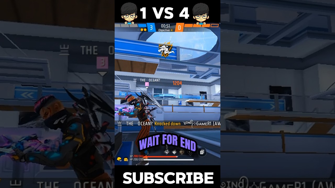 1 Vs 4 Clutch 🗿 Wait For End #shortsfeed #tgrnrz #tondegamer#viral # ...