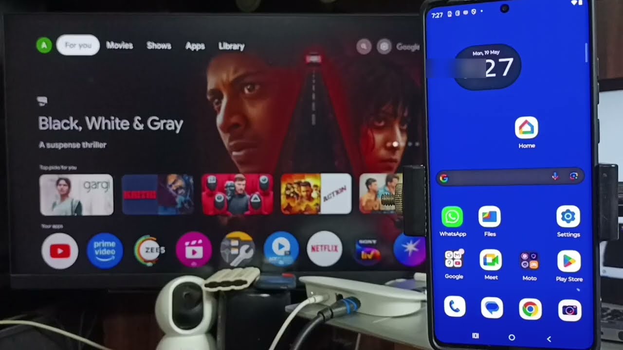 How to Screen Mirror Motorola Moto Phone to Google TV Streamer 4K | Chromecast with Google TV