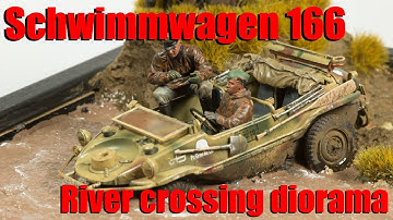 Building a Schwimmwagen river crossing diorama (1/35 scale model)