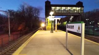Amtrak 48 rides into the sunset in Beacon