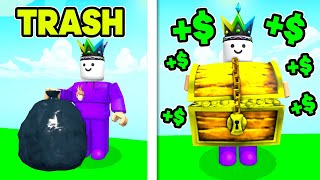 I Convert my Trash into Gold to SELL for $$$$ On Roblox
