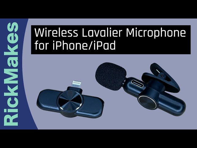 Leettus 2pcs Lavalier Micrófono Inalámbrico para iPhone iPad, Micrófon