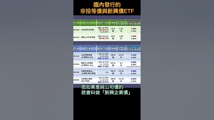 国内发行的非投资级债券与新兴债ETF - 天天要闻