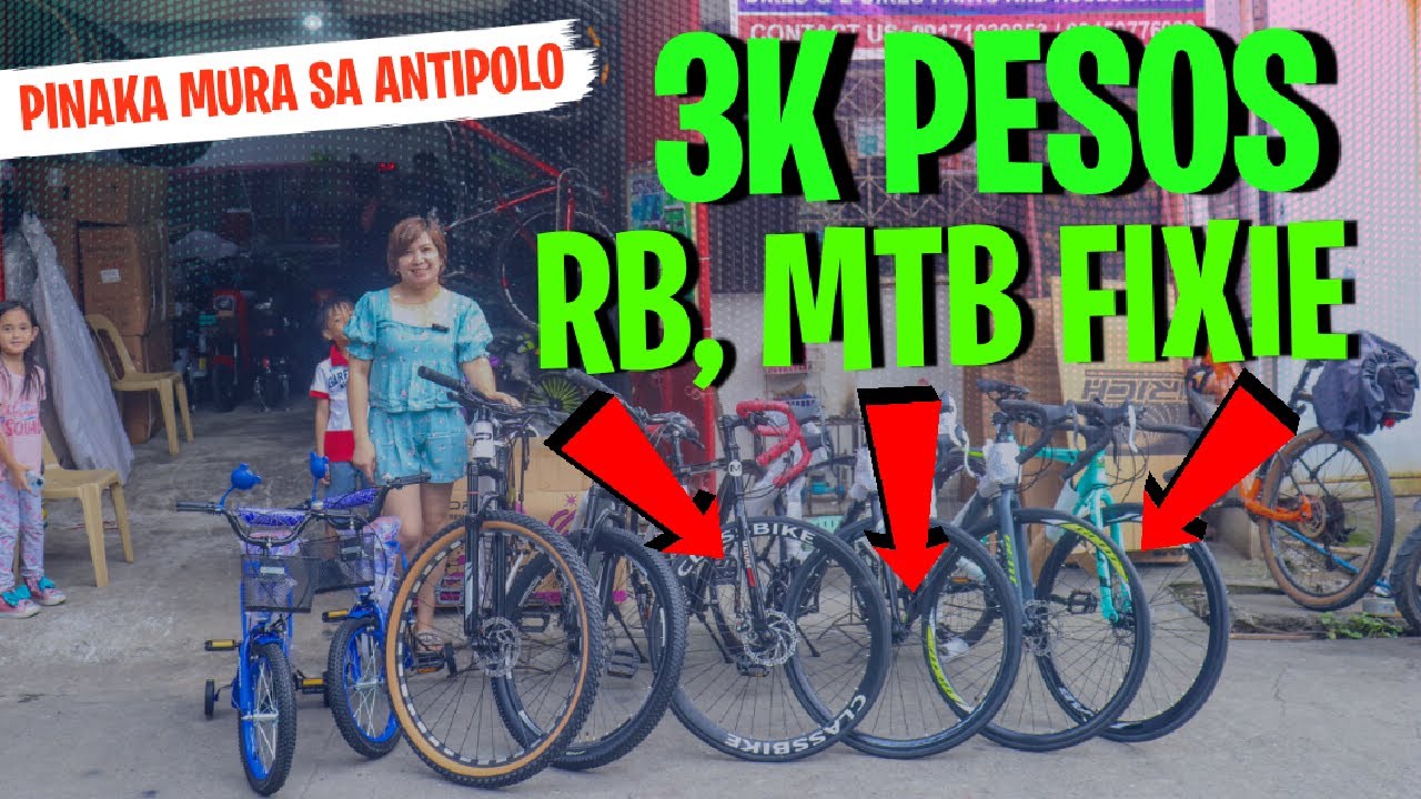 PINAKA MURANG BIKES SHOP SA ANTIPOLO | 3K lang may Road bike , MTB or Fixie ka na !