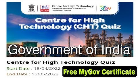How to Participate Quiz On Centre for High Technology I Govt of India I Environmental Science Quiz