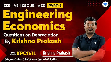 Questions on Depreciation Part 2 | Engineering Economics | KPCIVIL #depreciation #PM #sscje
