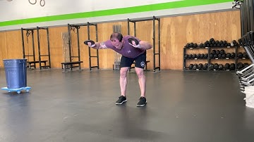 Bent over row, external rotation, overhead reach