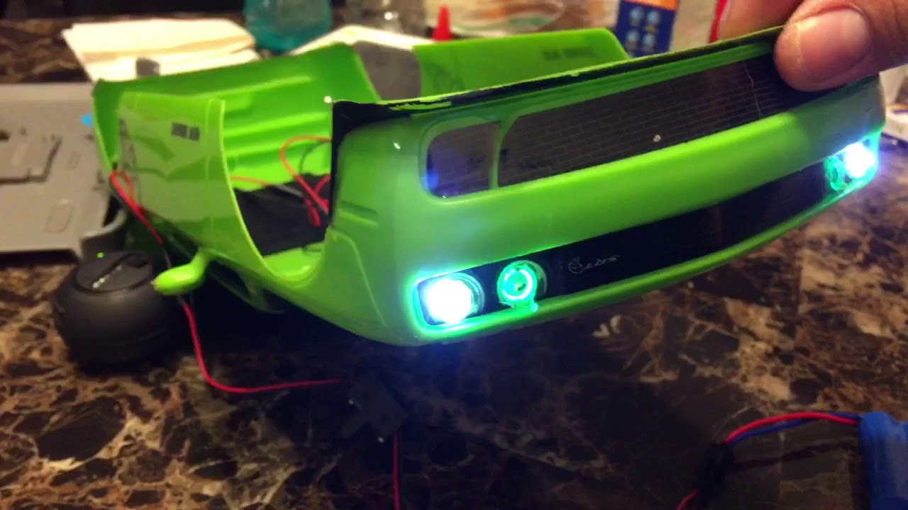 Lights on Dodge Challenger SRT from new bright - YouTube